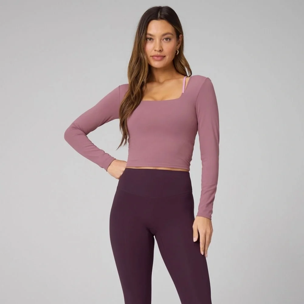 Fabletics PureLuxe Long-Sleeve Built-In Bra Top - Picture 3 of 5